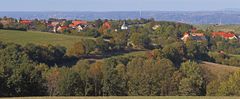 Blick über Maxen ins Elbtal gestern Nachmittag von den Hausdorfer Linden