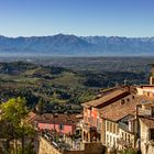 Blick über Monforte d' Alba  