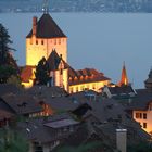 Blick über Oberhofen in Richtung Thunersee