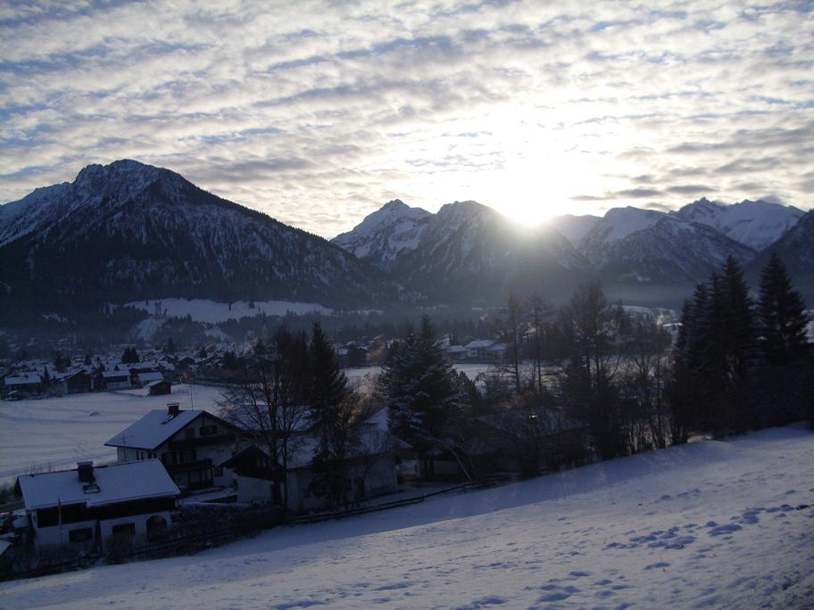 Blick über Oberstdorf Richtung Nebelhorn