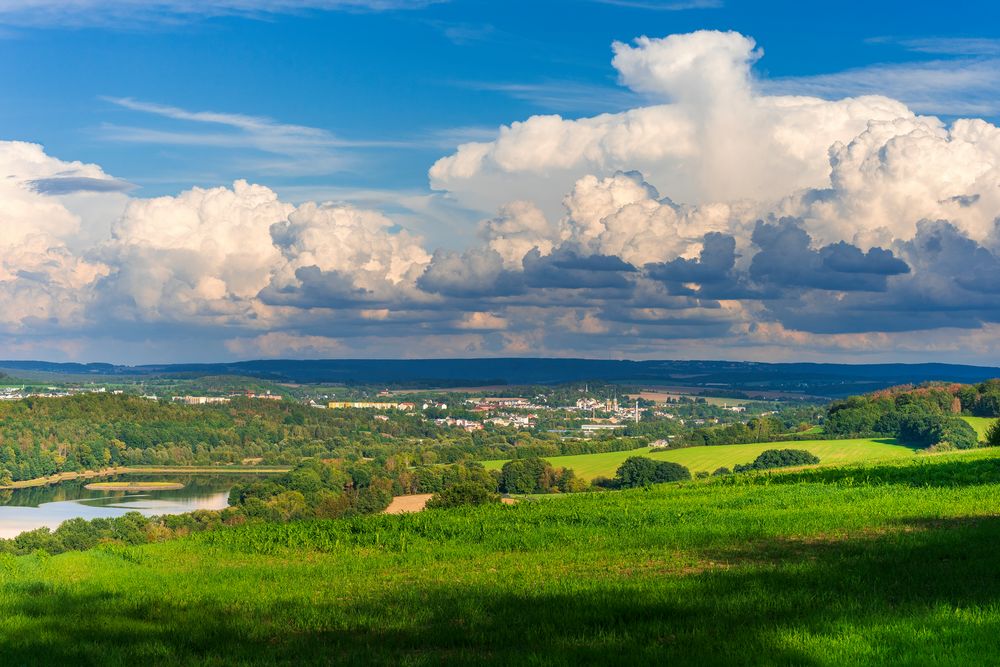 Blick über Oelsnitz im Vogtland