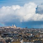 Blick über Paris mit Gewitterfront