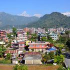 Blick über Pokhara mit dem Machhapuchre (6993m) im Hintergrund