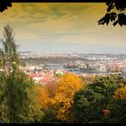 Blick über Prag im Herbst