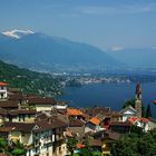 Blick über Ronco und den nördlichen Lago Maggiore. (Tessin)