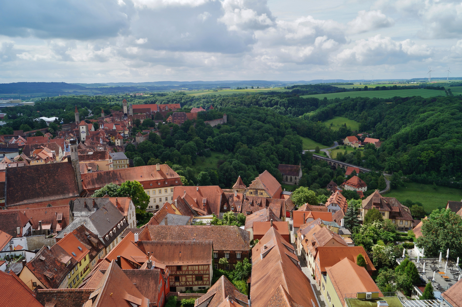 Blick über Rothenburg ...