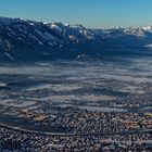 Blick über Salzburg zum Untersberg