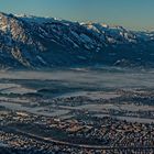 Blick über Salzburg zum Untersberg ins Salzburger und Bayrische Alpenvorland