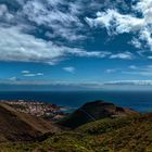  Blick über San Sebastian zum Teide auf Tenerifa ...