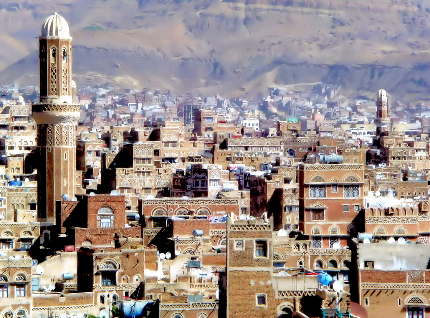 Blick über Sanaa im Jemen