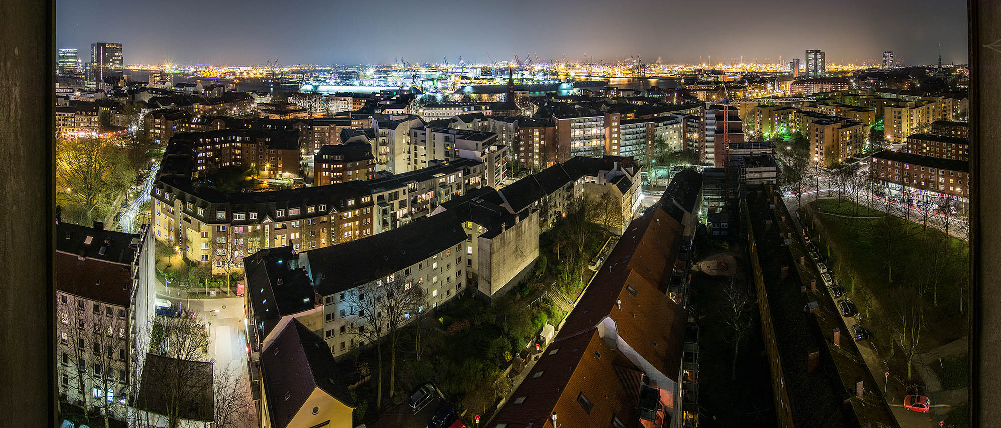 Blick über St.Pauli Richtung Hafen