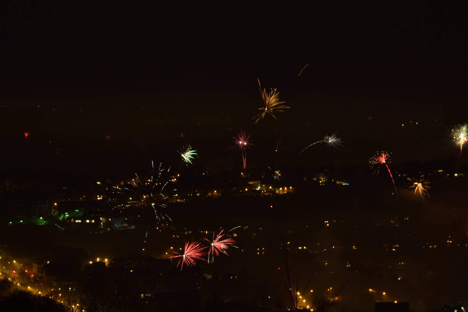 Blick über Stuttgart an Silvester I