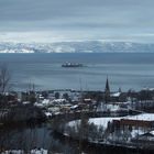 Blick über Trondheim Richtung Munkholmen