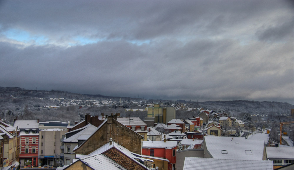 Blick über Völklingen nach dem Wintereinbruch [HDR]