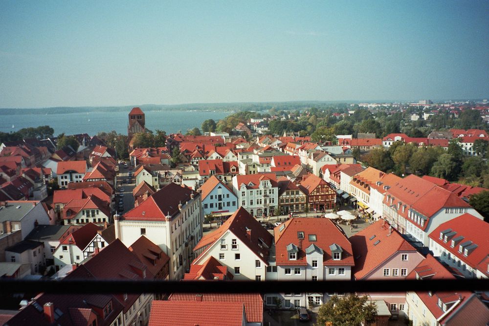 Blick über Waren/MVP vom Kirchturm der Marienkirche