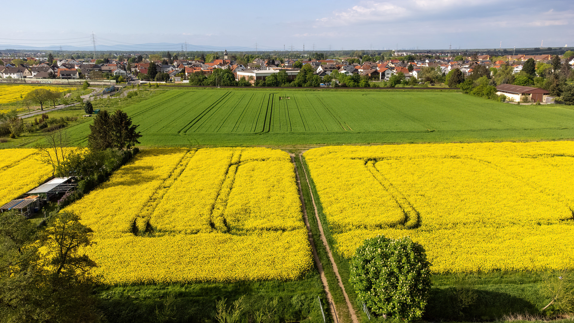 Blick über Weiterstadt-Braunshardt