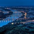 Blick über Wien in der Abenddämmerung