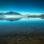 Blick über Zugersee auf Rigi und Pilatus