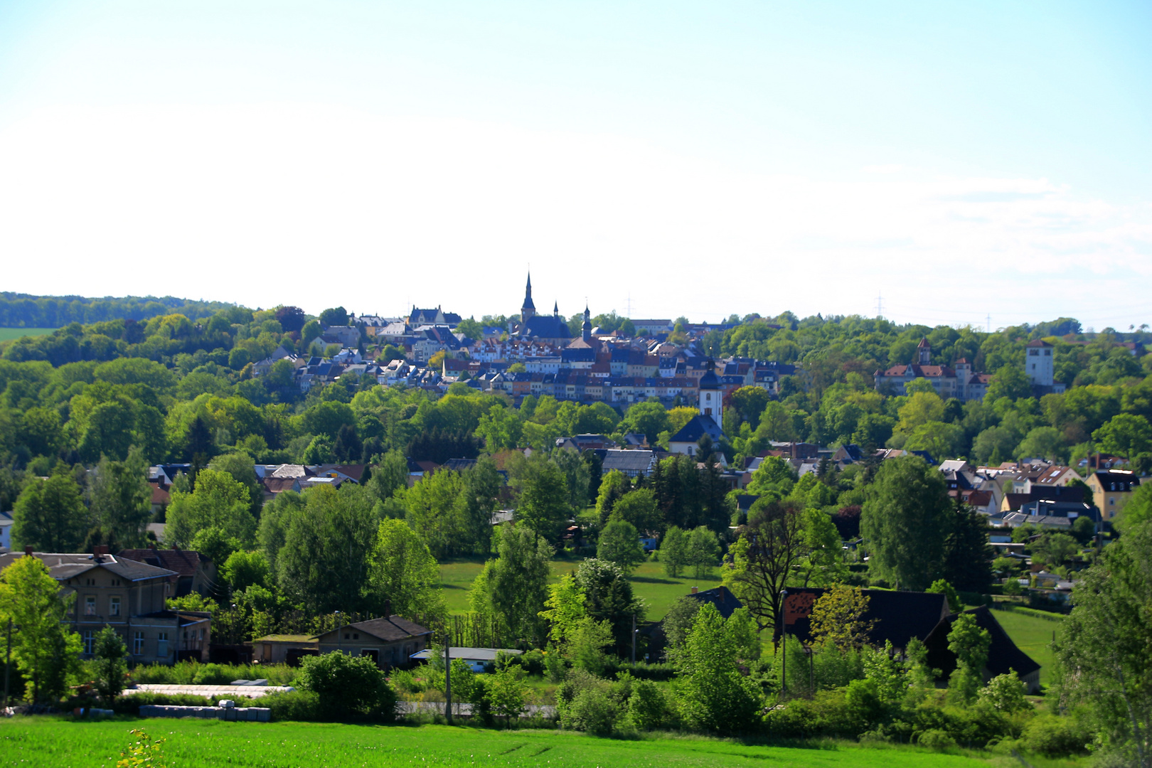 Blick über/auf Waldenburg