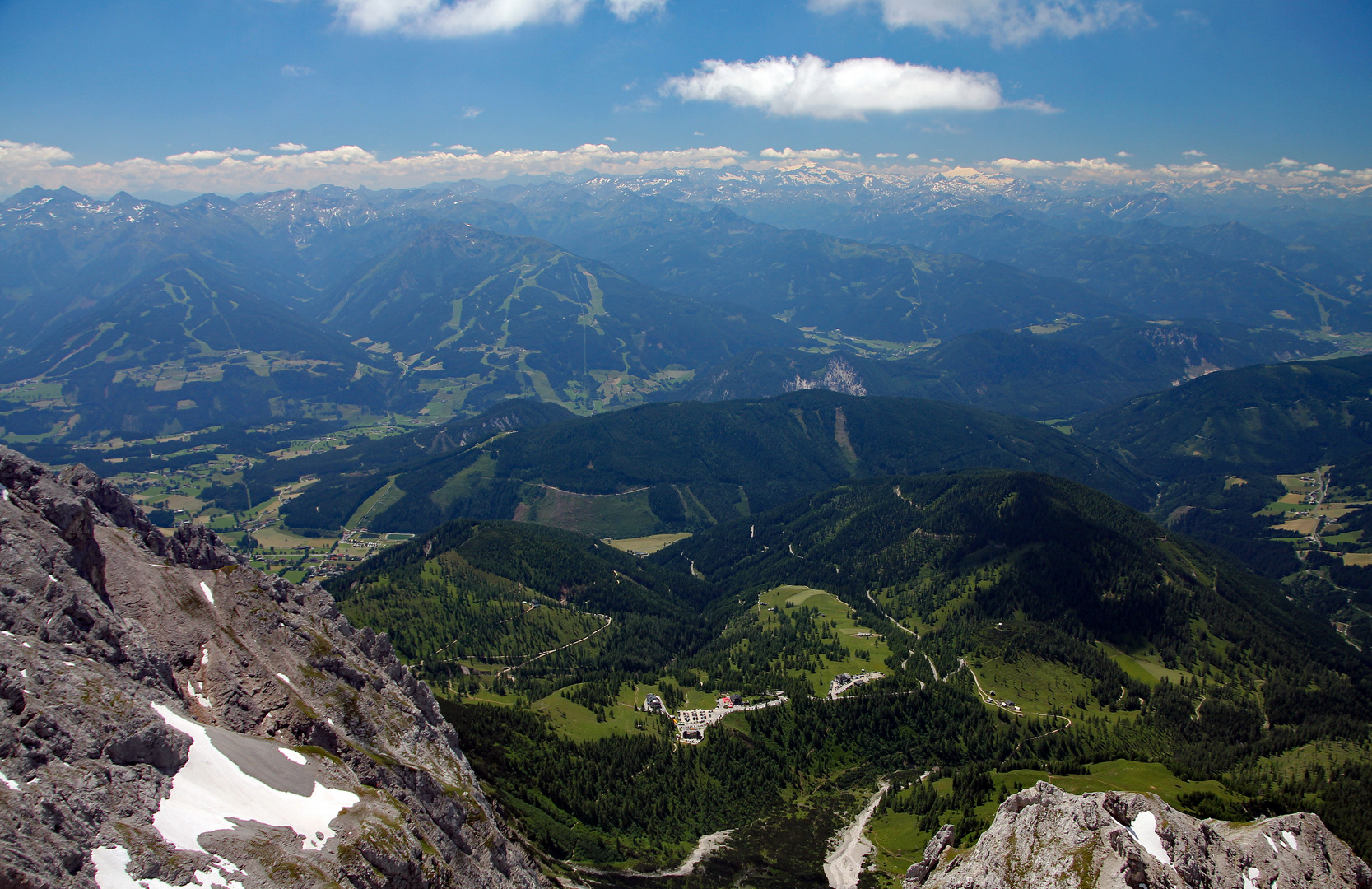 Blick übers Ramsauer Land.