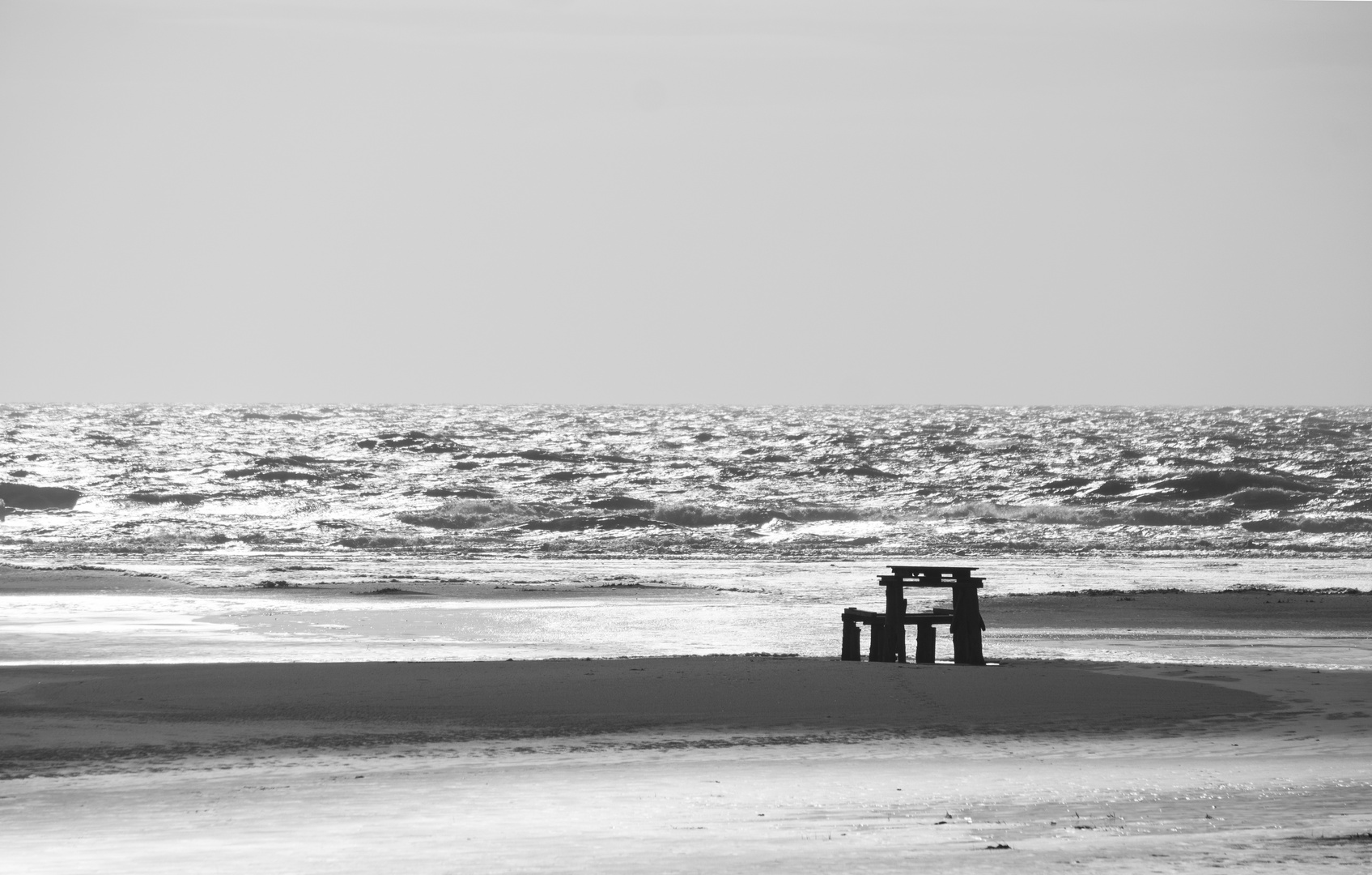 Blick vom Amrumer Strand auf die Nordsee
