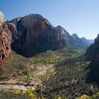 Blick vom Angels Landing Trail auf Zion NP