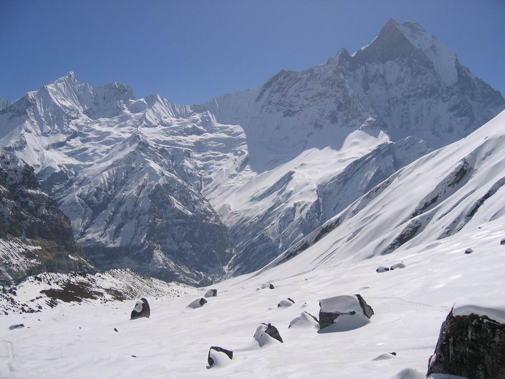 Blick vom Annapurna Base Camp Nepal