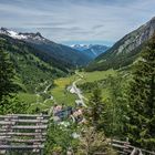 Blick vom Arlbergpass Richtung Bludens (gen Westen)