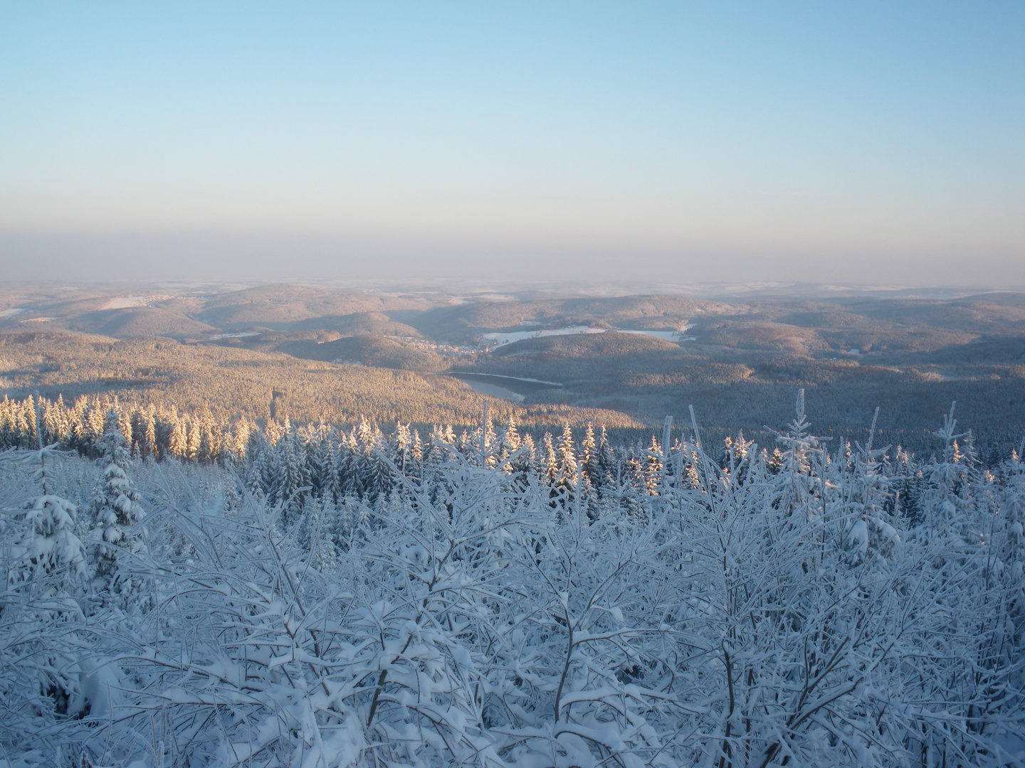 Blick vom Auersberg in Sachsen