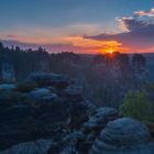 Blick vom Aussichtsturm Ferdinandstein - Bastei - morgens um 5 Uhr