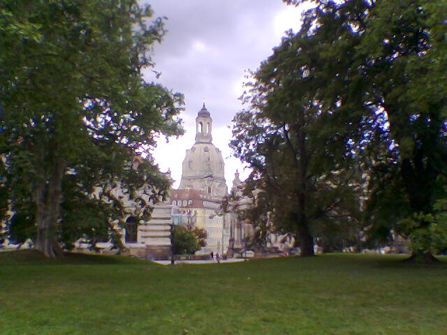 Blick vom Bärenzwinger zur Frauenkirche