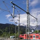 - Blick vom Bahnhof Garmisch-Partenkirchen in Oberbayern auf die Berge - vom 3o.o4.2o11 -