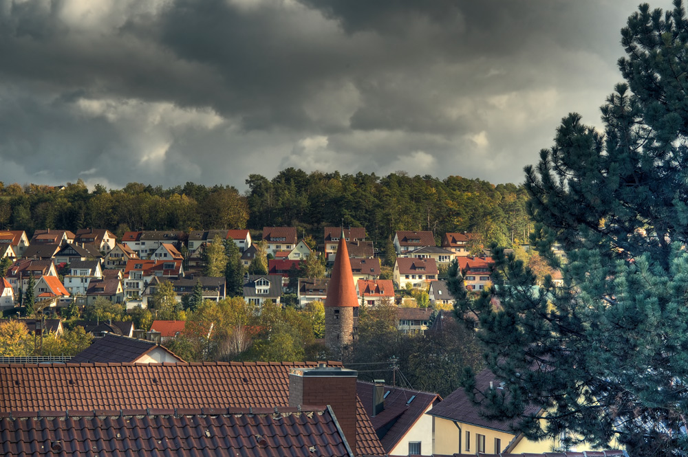 ... Blick vom Balkon ...