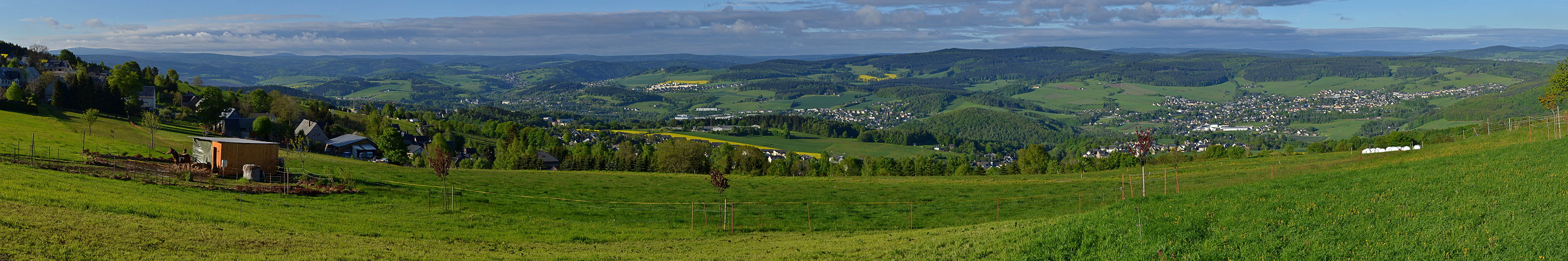 Blick vom Balkon des Erzgebirges