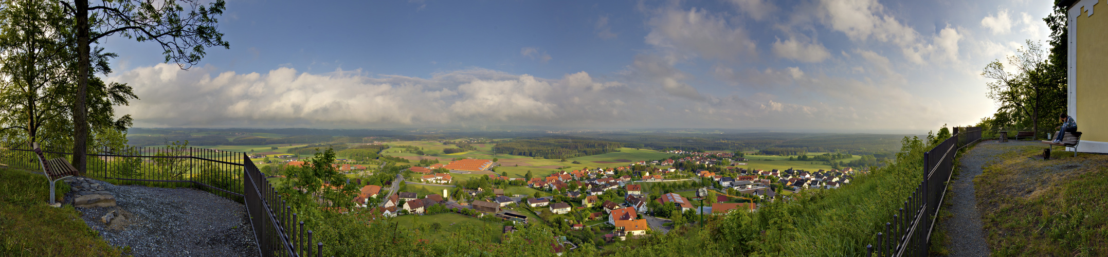 Blick vom Basaltkegel  (Parkstein)