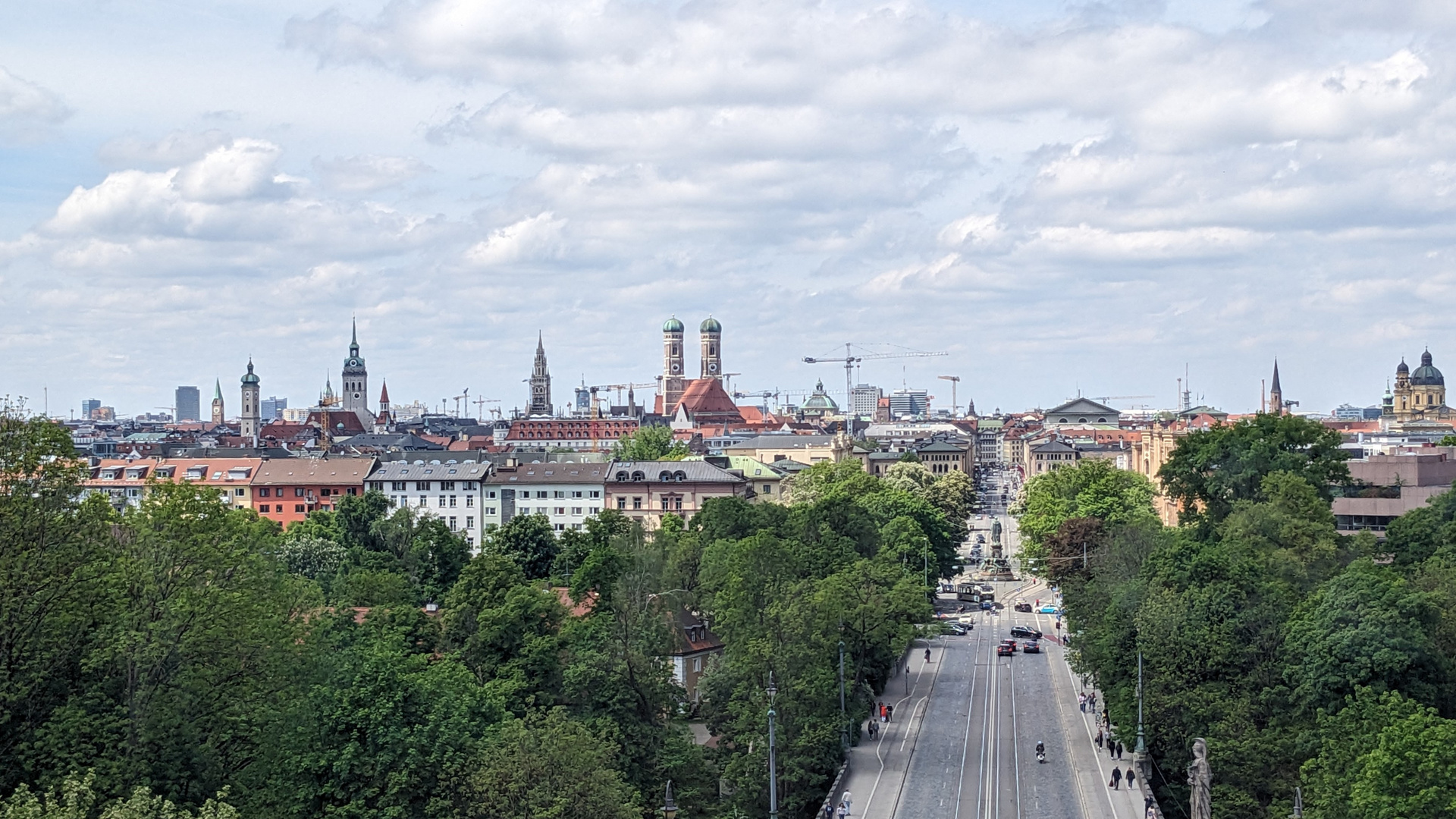 Blick vom Bayrischen Landtag München auf die Stadt