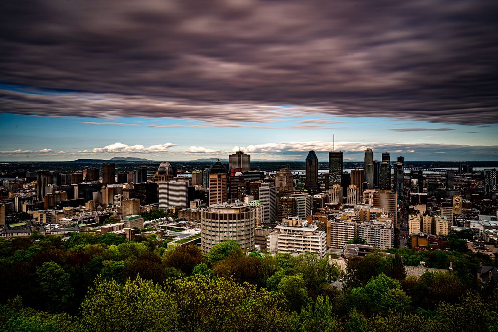 Blick vom Berg Mont Real auf die Stadt Montreal Foto & Bild