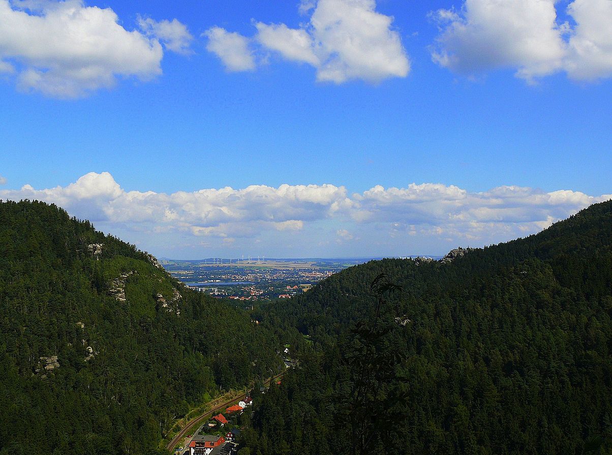 Blick vom Berg Oybin