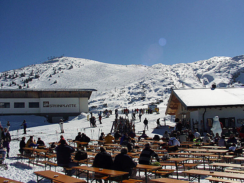 Blick vom Berggasthaus Kammerkör zum Gipfel