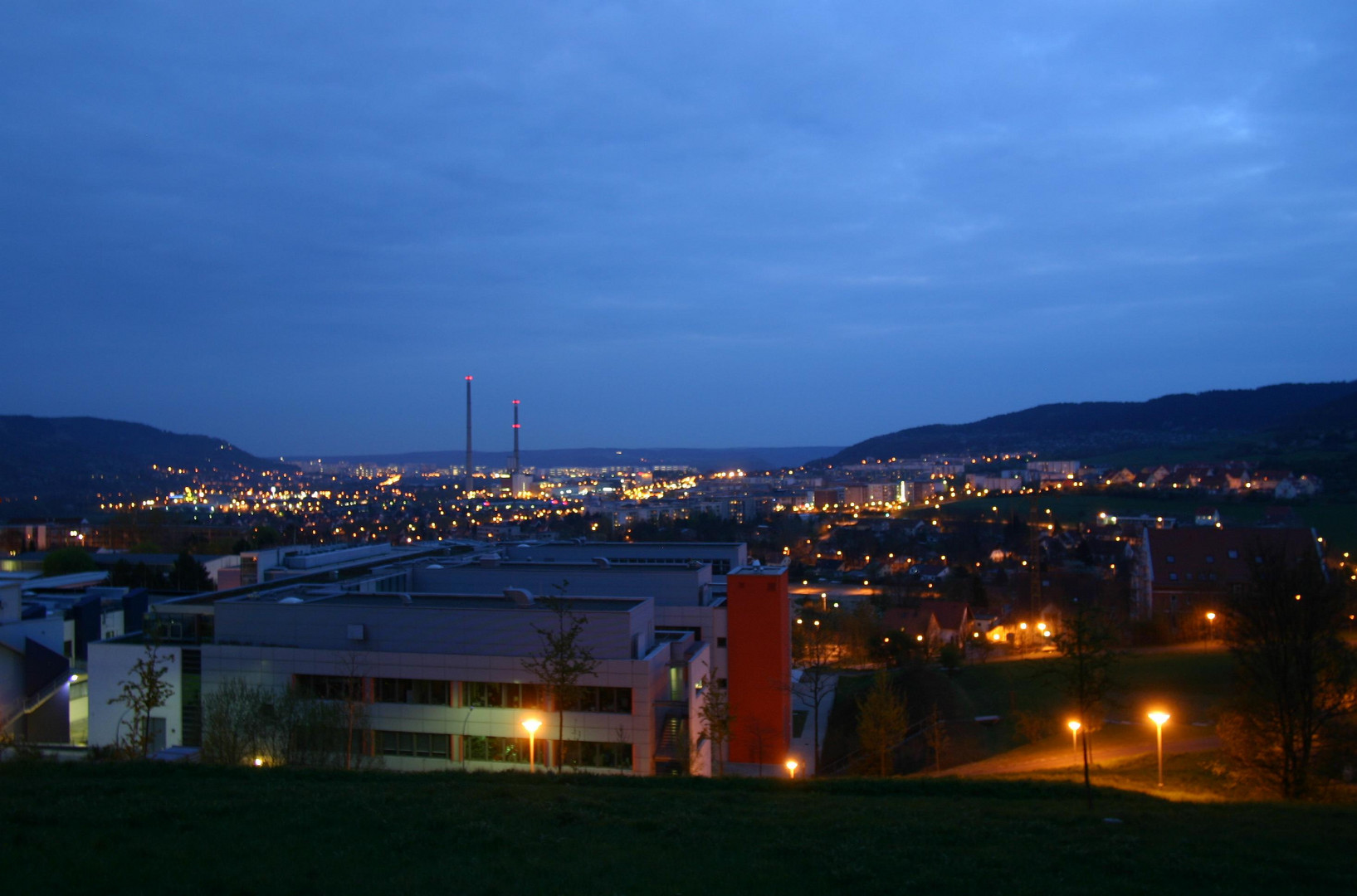 Blick vom Beutenberg-Campus nach Burgau