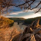 Blick vom Bieley Felsen über das Perlenbachtal