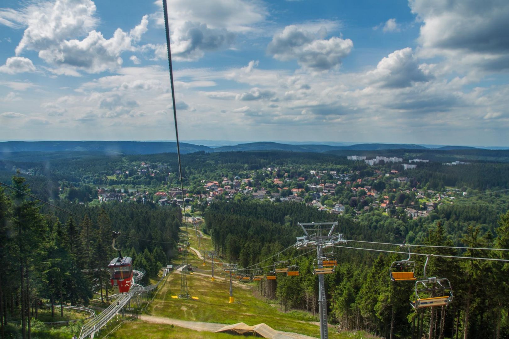 Blick vom Bocksberg zur Talstation