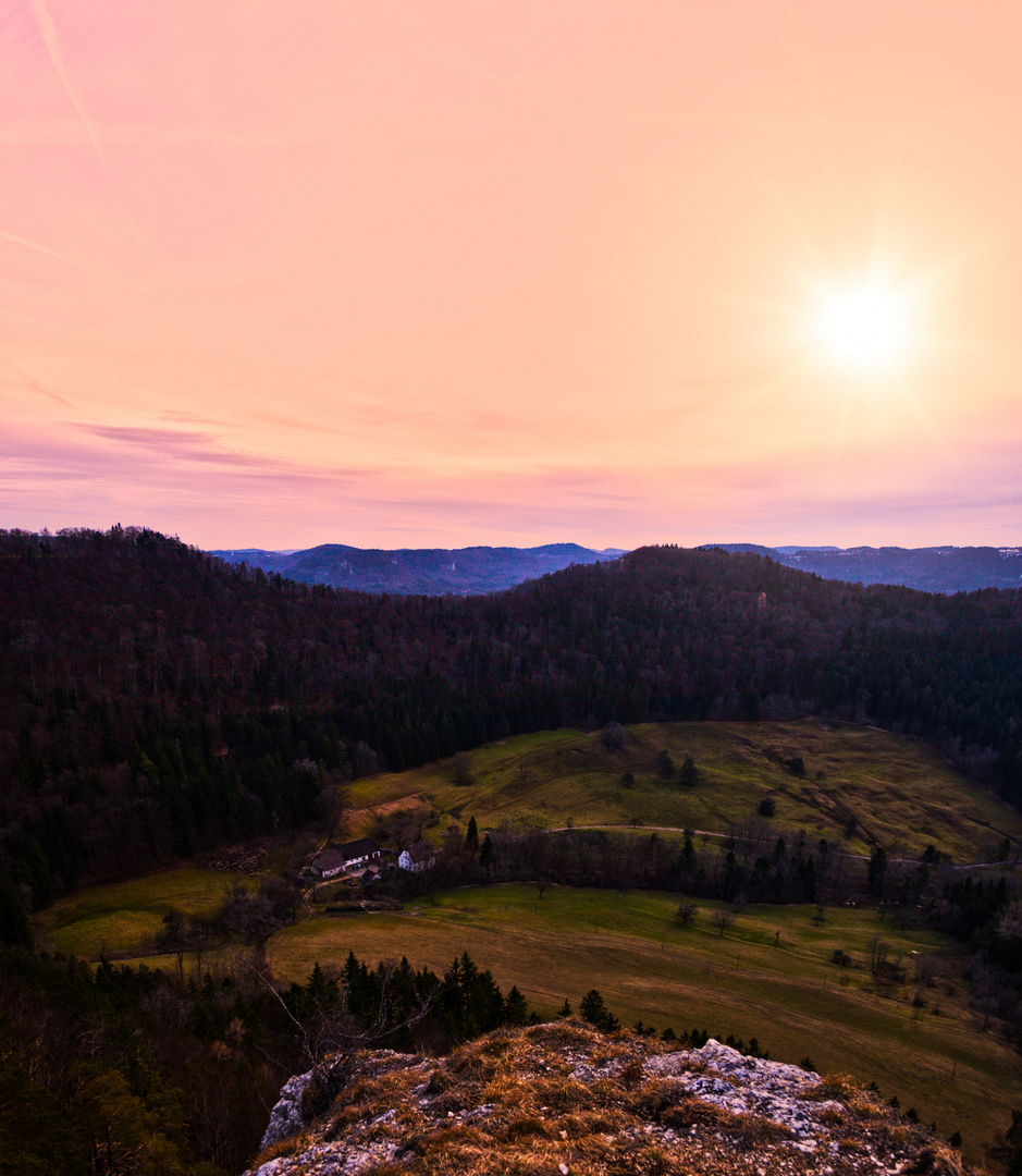 Blick vom Böllat ins Wannental