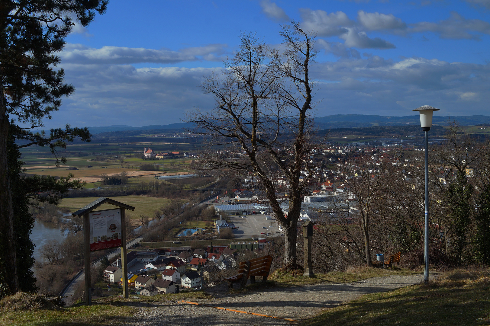 Blick vom Bogenberg retro meyer optik