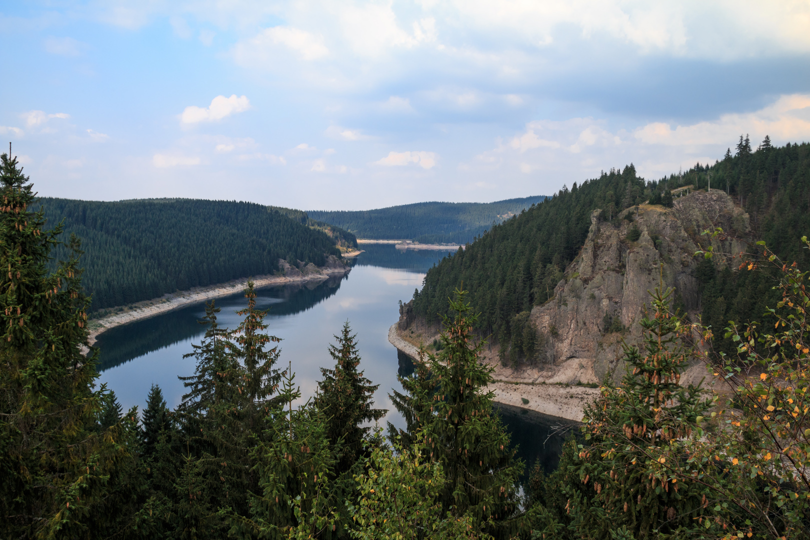 Blick vom Brandkopf auf die Schmalwassertalsperre