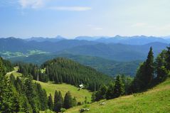 Blick vom Brauneck in Richtung Karwendelgebirge