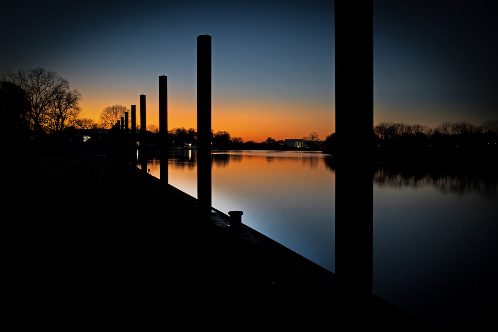 Blick vom Bremer Lesumsperrwerk Richtung Weser