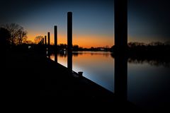 Blick vom Bremer Lesumsperrwerk Richtung Weser