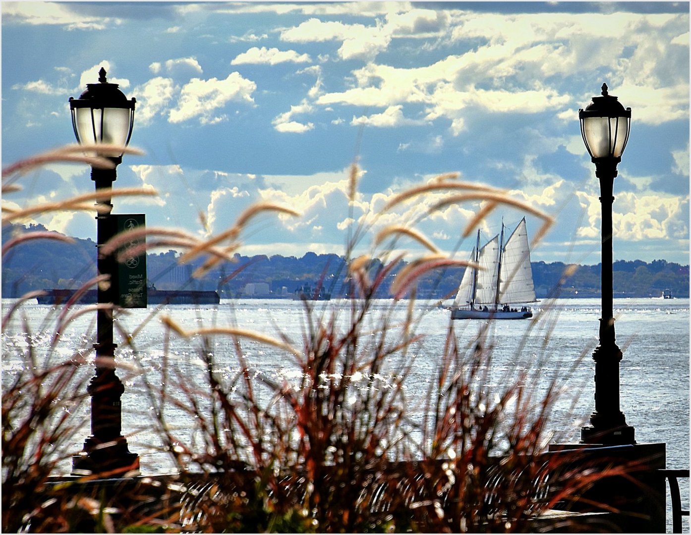 Blick vom Brookfield Place über die Upper New York Bay