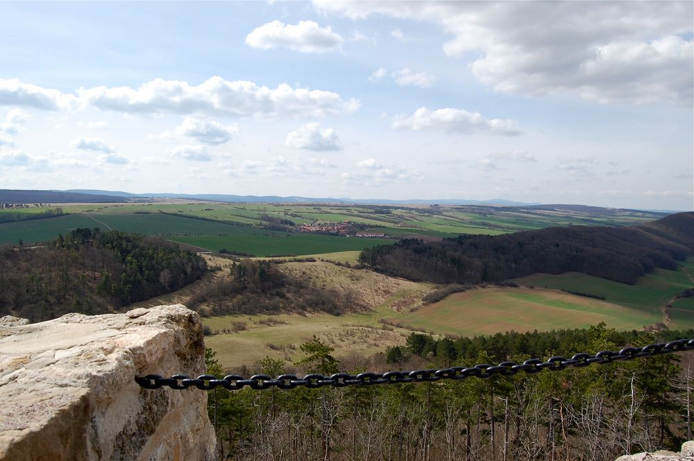 Blick vom Burghof der Wachsenburg